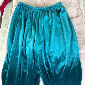Blue velvet pants